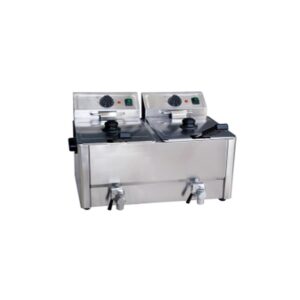 Friteuse Professionnelle 2 x 8 L avec Vidange