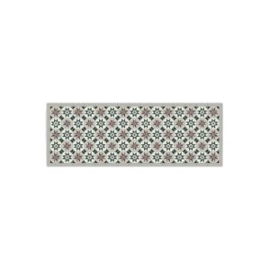 TAPIS VELVET CARRELAGE GRI RGE45X75