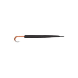 PARAPLUIE CANNE BOIS AUTO.HOMME NOI