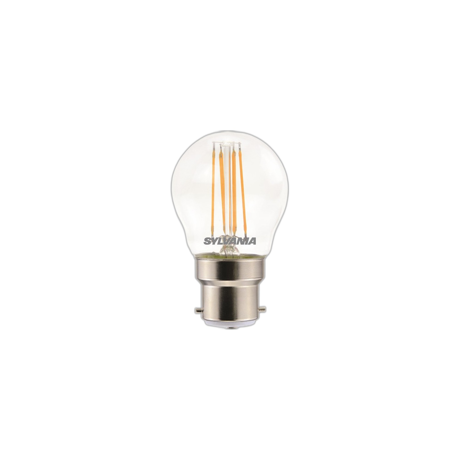 AMP LED 4,5 SPHER CL 470LM BC B22