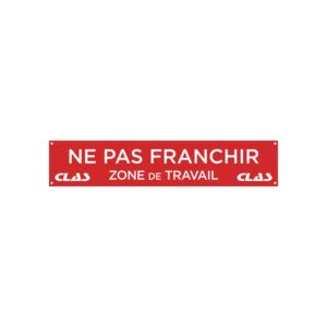 Banderole signalisation "Limite zone de travail" 100 x 20cm - EG 0015 - CLAS Equipements