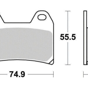 Plaquette de frein Semi-Métal Eco-Friction Route - R90