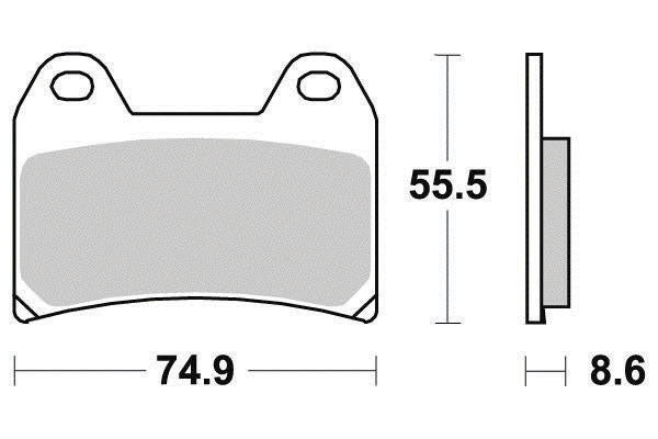 Plaquette de frein Semi-Métal Eco-Friction Route - R90
