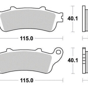 Plaquette de frein Semi-Métal Eco-Friction Route - R90