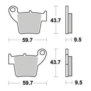 Plaquette de frein Semi-Métal Eco-Friction Route - R90
