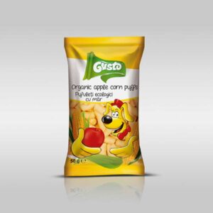 GUSTO BIO APPLE CORN PUFFS 5x50G (RO-ECO-029)
