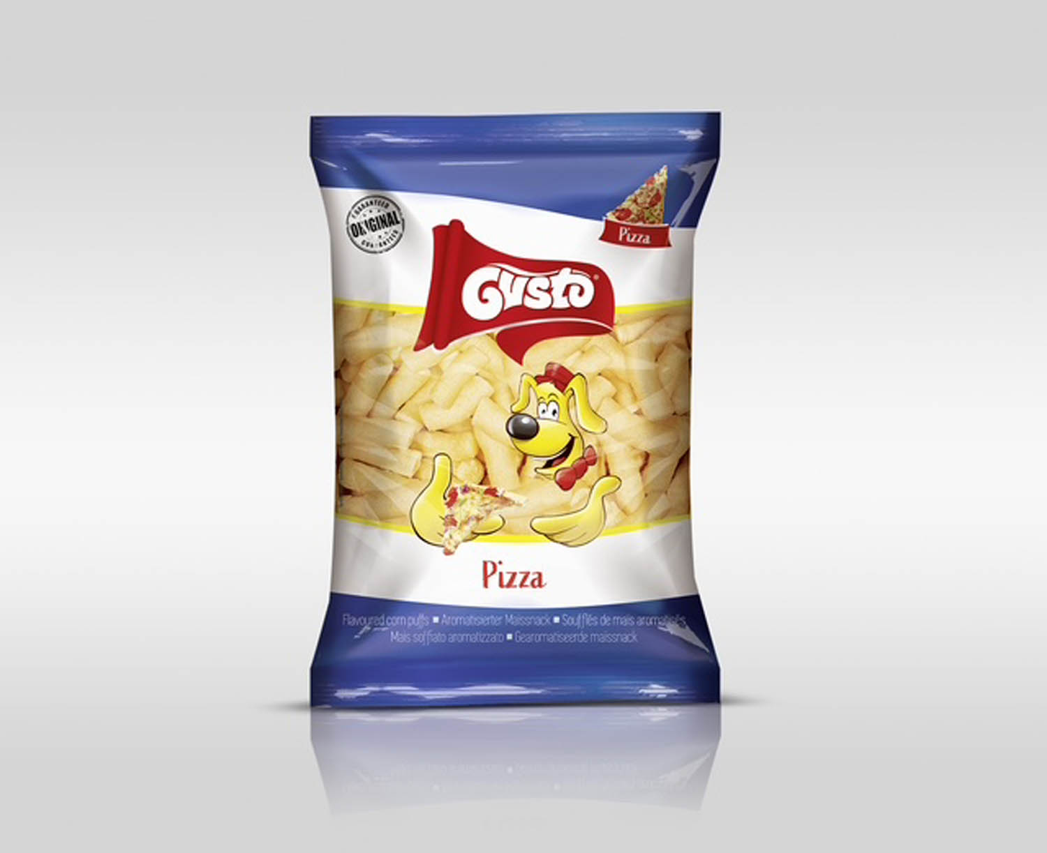 GUSTO CORN PUFFS PIZZA 3x80G