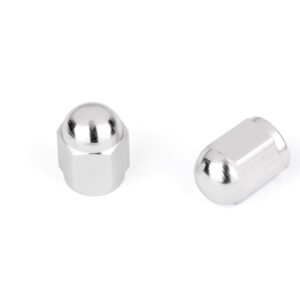 Capuchon de Valve Hexagonal Argent Vendu par paire