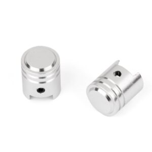 Capuchon de Valve Petit Piston Argent Vendu par paire
