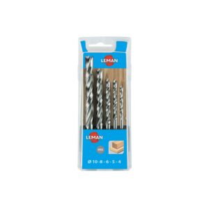 5 FORETS BOIS HELICOIDALES HSS PRO D4-5-6-8-10MM COFFRET - 206.500.05 - LEMAN