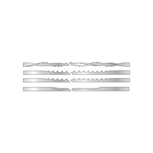 ASSORTIMENT 12 LAMES A CHANTOURNER BOUTS LISSES - 2849.12 - LEMAN