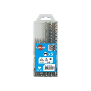 COFFRET 5 FORETS BETON SDS+ 2 TAILLANTS - 603.000.05 - LEMAN