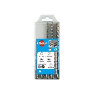 COFFRET 5 FORETS BETON SDS+ 4 TAILLANTS - 614.000.05 - LEMAN