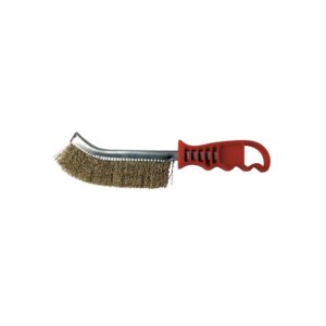BROSSE DEMI-LUNE 265X140X25 FIL 0.30 ACIER LAITON MANUELLE - 740.216 - LEMAN