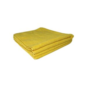 Lot de 5 chiffons microfibre jaune 38x38cm - TAMPEL - les microfibres