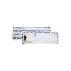 Frange microfibre soft liseré bleu poche/languette universelle 40cm - TAMPEL - Le lavage