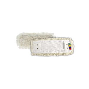 Frange coton blanc 40 cm poches + languettes + 2 oeillets - TAMPEL - Le lavage
