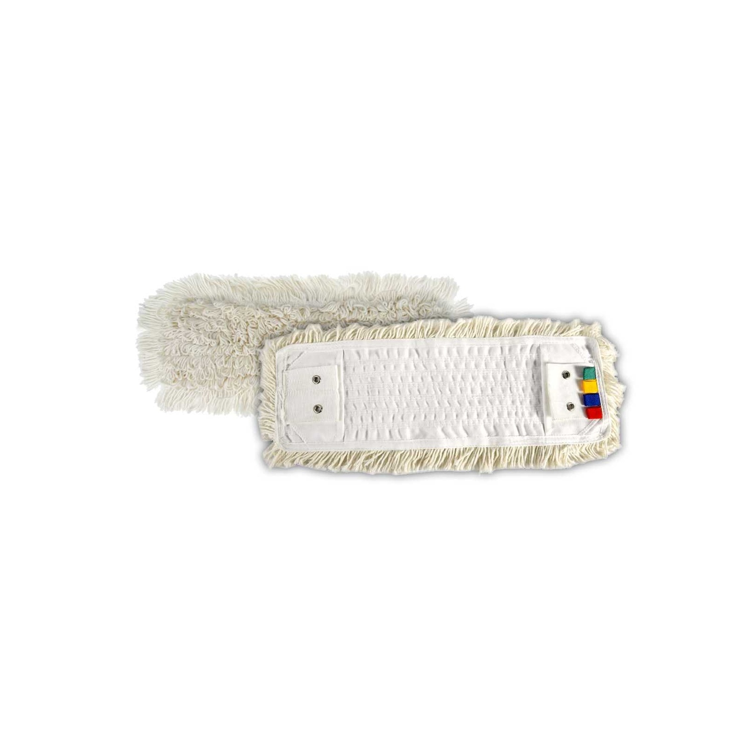 Frange coton blanc 40 cm poches + languettes + 2 oeillets - TAMPEL - Le lavage