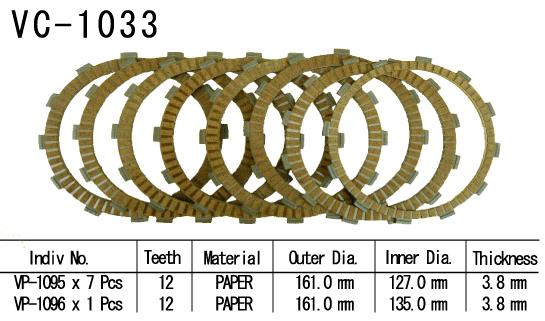 Kit Disques d'Embrayage Garnis Gl1800 Gold Wind 2001/2002