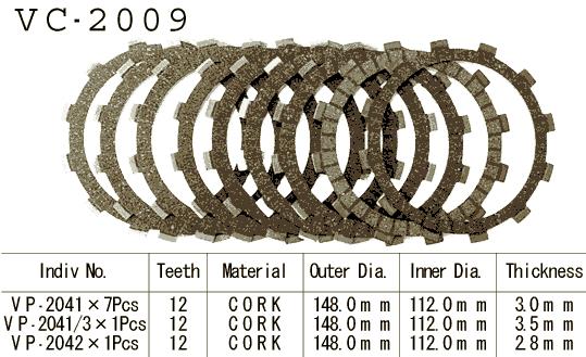 Kit Disques d'Embrayage Garnis Fzr 1000 1989/1991
