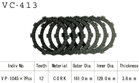 Kit Disques d'Embrayage Garnis Zx750 Gpz 1983/1985