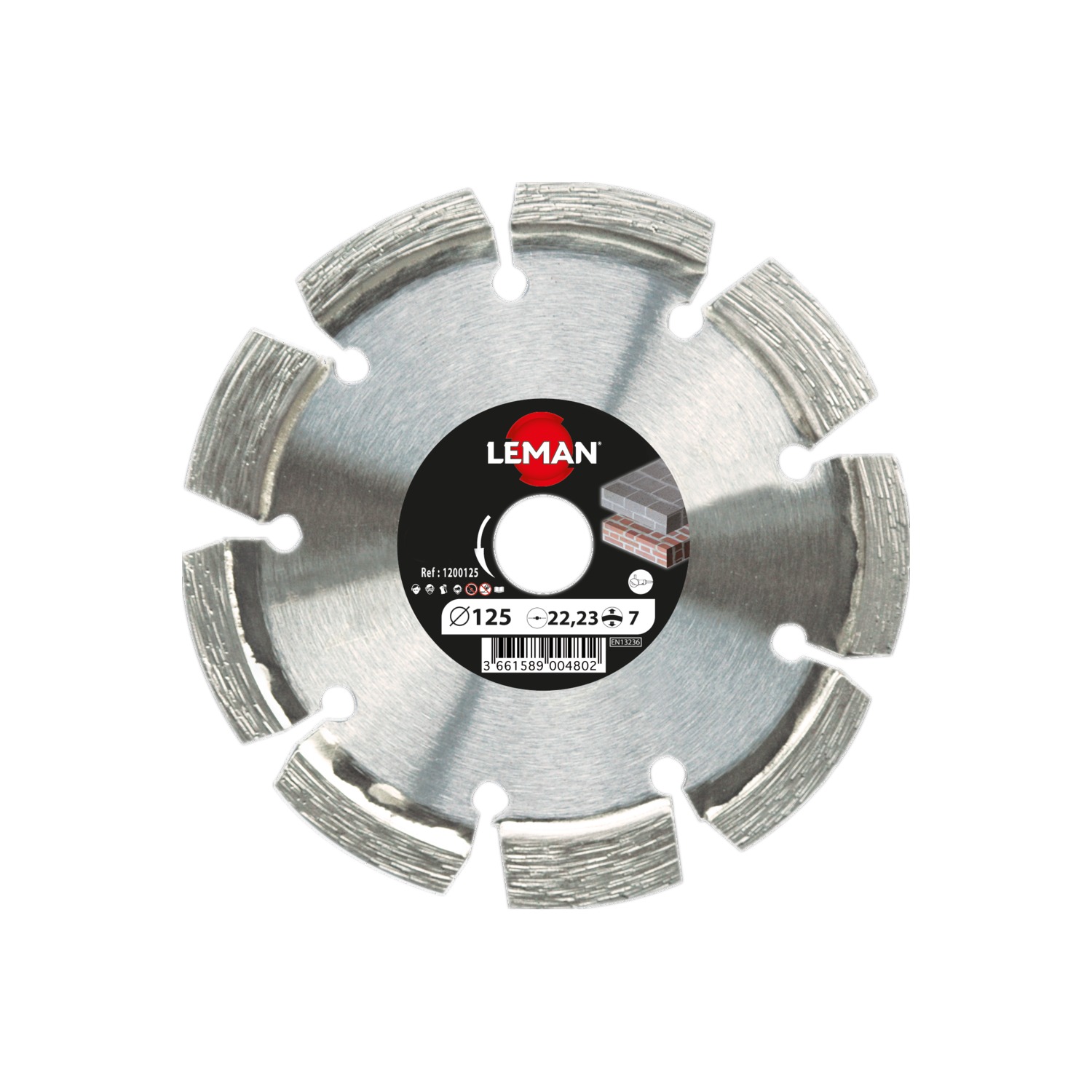 DISQUE DIAMANT SEGMENTS A DEJOINTER 115X22.23 HT 7 - 1200115 - LEMAN