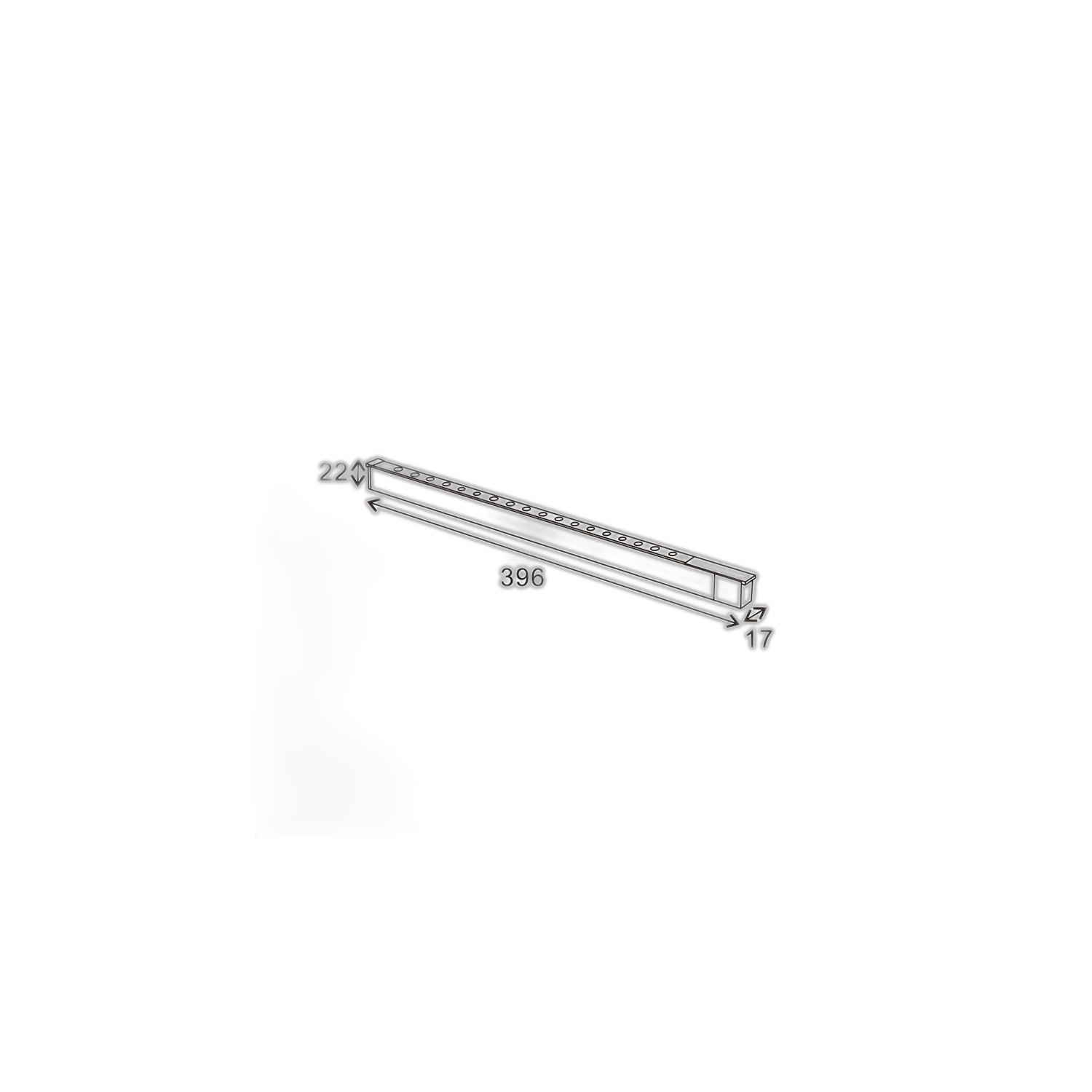 Spot LED Série Couloir 16mm 18W pour rail magnétique Noir 48V 3000K - Ledme - LM3607 – Image 2
