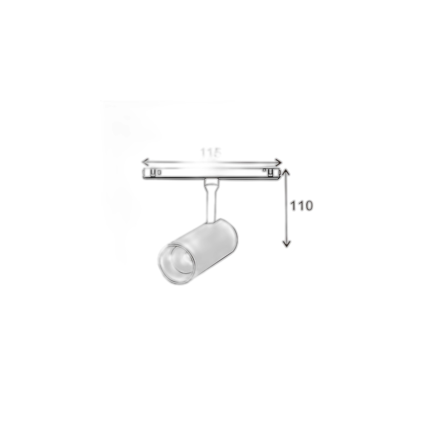 Spot LED Série 16mm 10W pour rail magnétique Blanc 48V 3000K - Ledme - LM3618