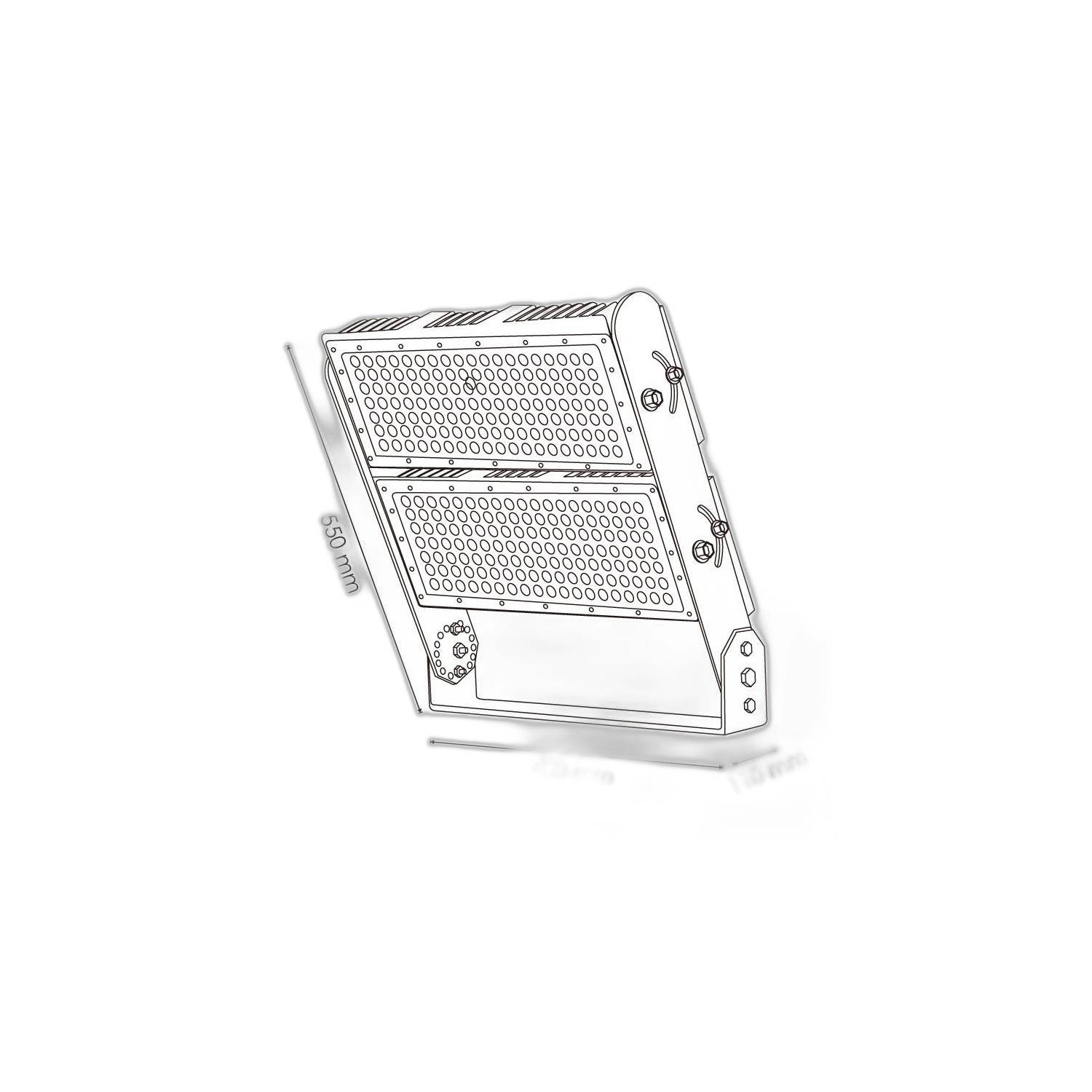 Projecteur de Stade LED Modulaire 500W 60º 6000K - Ledme - LM6212 – Image 2