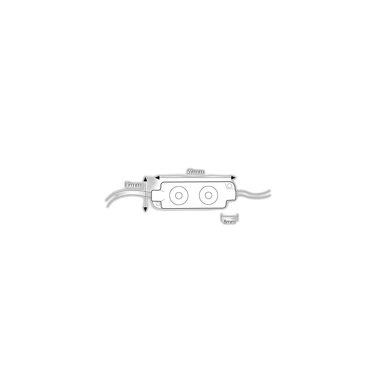 Guirlande de 20 Modules de 2 LED SMD Samsung 12V DC 1W 6000K - Ledme - LM7167 – Image 2
