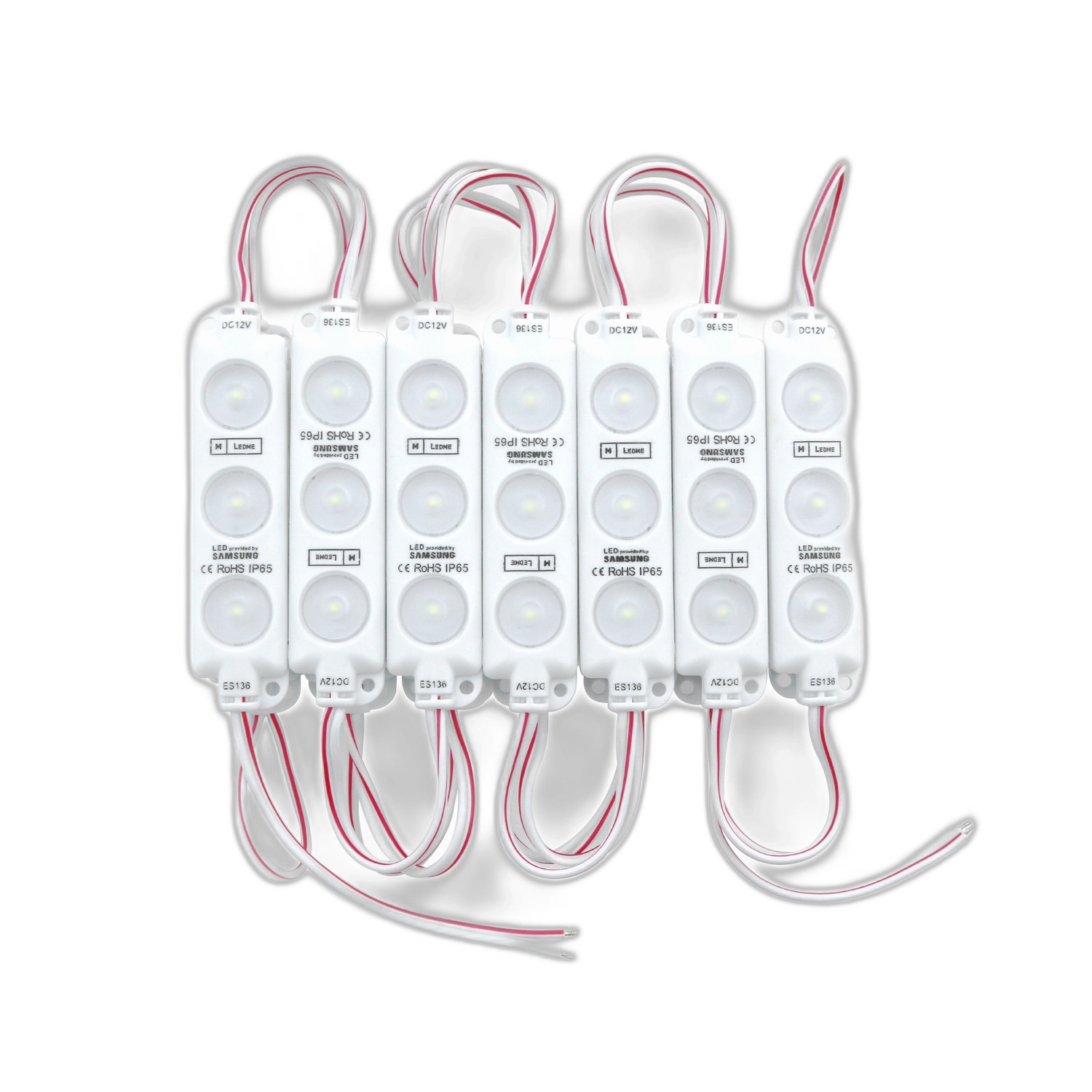 Guirlande de 20 Modules de 3 LED SMD Samsung 12V DC 1W 6000K - Ledme - LM7168 – Image 3