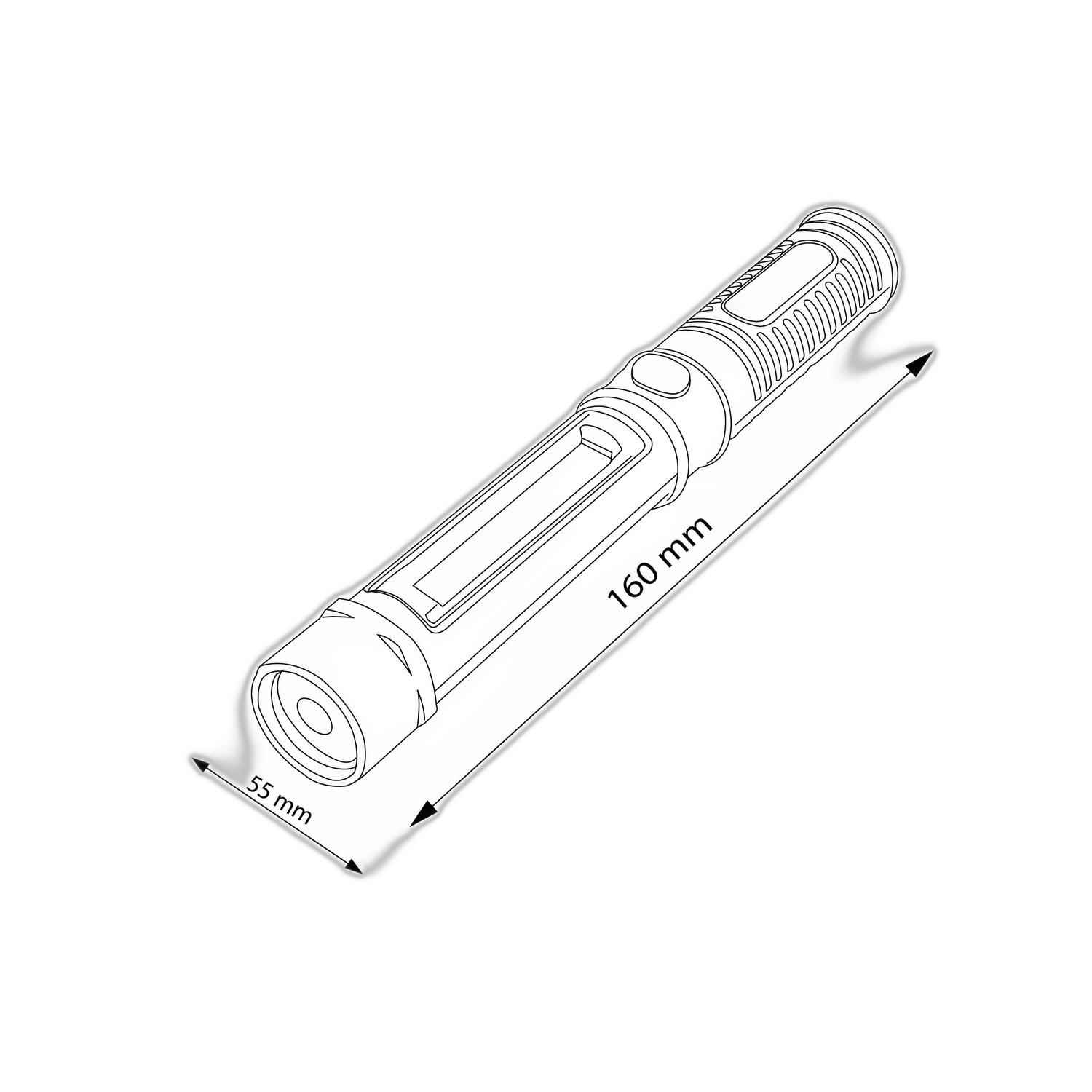 Lampe de poche LED plume multifonction avec aimant IP65 6000K - Ledme - LM9042 – Image 2