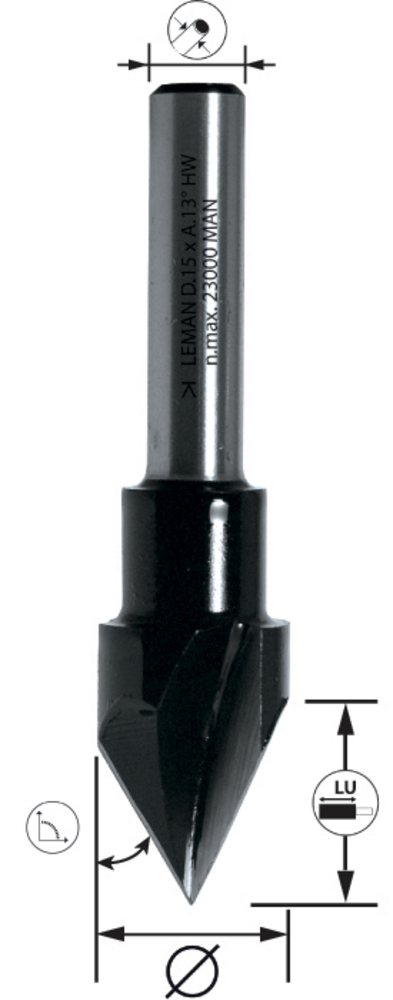 MECHE A ECRIRE A POINTE LASER ACIER D15 / 60° Q6 - 4316.700.00 - LEMAN – Image 5