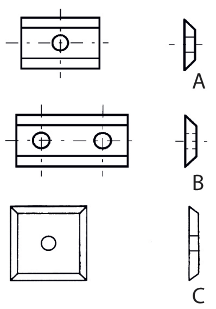 PLAQUETTE K050 MICRO-GRAIN 50X12X1,5/2 COUPES 45° HM - 02.5606.2 - LEMAN – Image 4