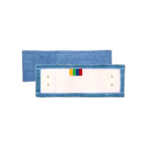Frange microfibre bleue 40 cm microfibres bleue ,poches + languettes - TAMPEL - Le lavage