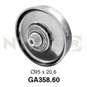 Galets d'accessoires enrouleurs - GA358.60 - SNR - Compatible avec véhicule Peugeot, Citroen