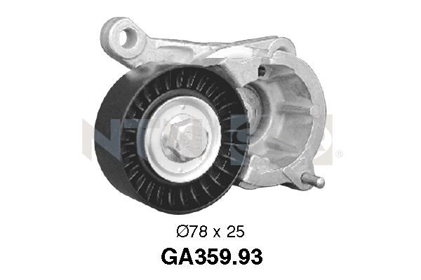 Galets d'accessoires tendeur - GA359.93 - SNR - Compatible avec véhicule Peugeot, Citroen, Lancia, Fiat