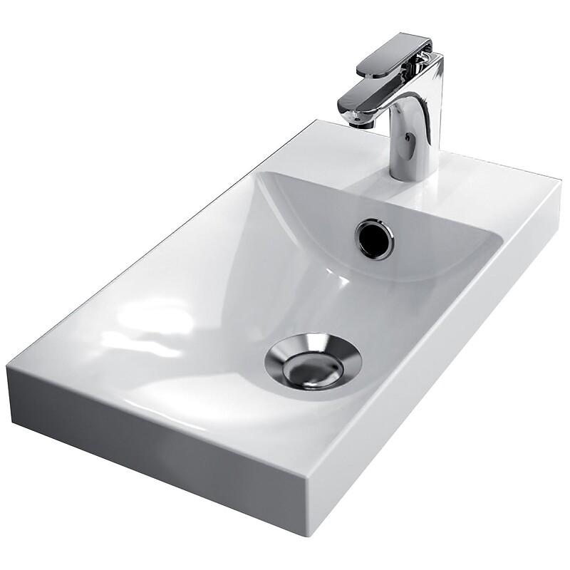 Meuble lave-mains 1 porte graphite (larg. 40 cm) + vasque synthèse - NEOVA - 578467 – Image 3