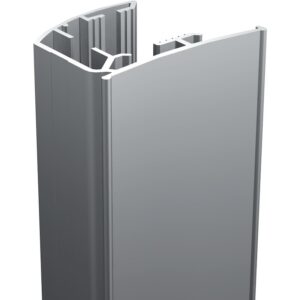 Poignée raidisseur Virgule aluminium coloris Argent Longueur 2,80 m - livrées par 2 pour 1 vantail - MANTION - 485857