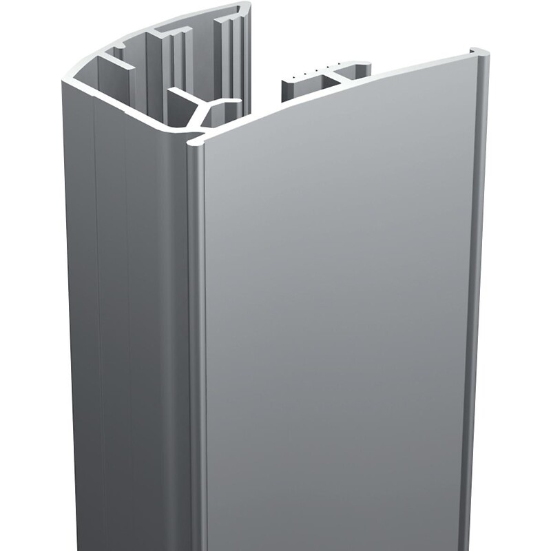 Poignée raidisseur Virgule aluminium coloris Argent Longueur 2,80 m - livrées par 2 pour 1 vantail - MANTION - 485857