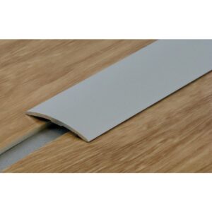 Seuil plat en aluminium anodisé naturel renforcé 40 mm avec adhésif butyl - DINAC - 641124