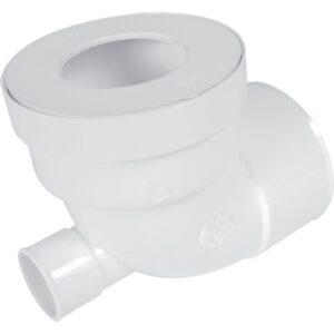 Pipe courte femelle avec piquage femelle Ø 40 blanche - NICOLL - 744008