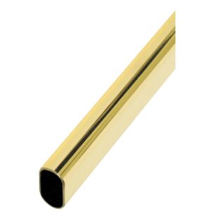 Tube de penderie ovale 30 x 15 acier laitonné longueur 3m épaisseur 0,7 mm - DUVAL - 513661
