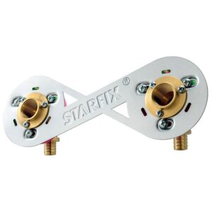 Kit de fixation pour cloison STARFIX robinetterie entraxe 150 à glissement diamètre 16 - ANQUIER - 494208