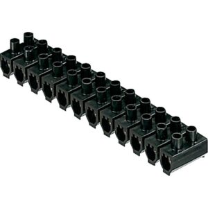 Barrette de connexion à vis 10 mm² noire - LEBENOID - 361390