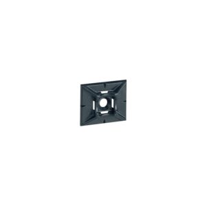 Embases adhésives noires 25x30x6 mm pour colliers colring largeur maxi 9,4 mm boîte de 100 pièces - Legrand - 374858