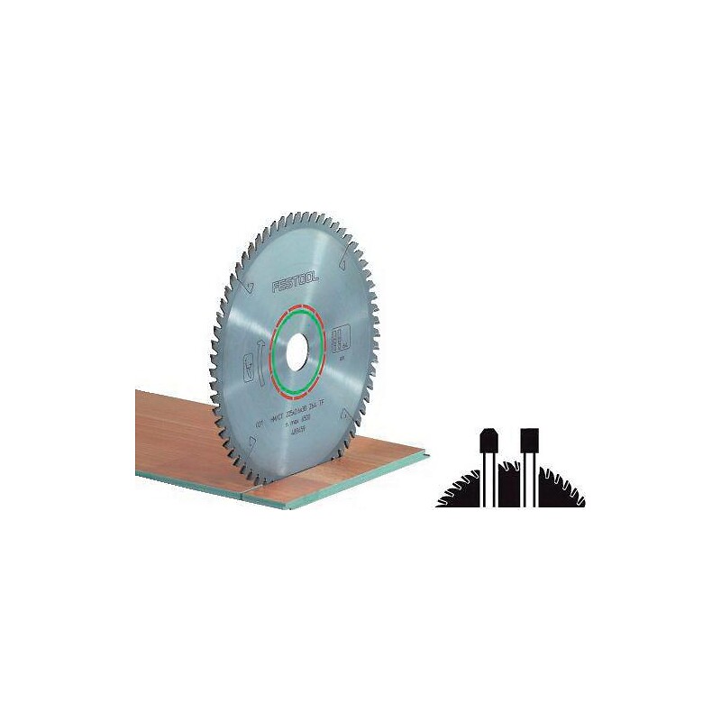 Lame de scie circulaire carbure denture plate trapézoïdale diamètre 210 mm alésage 30 mm 60 dents - FESTOOL - 242908