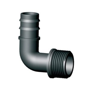 Adaptateur mâle coudé 20x27 mm pour tuyau d'arrosage - ANQUIER - 750421