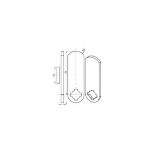 Came 4929-01 pour serrure Ronis 4900-01 longueur 25mm épaisseur 2mm - RONIS - 500872