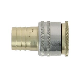 Raccord d'arrosage rapide sécurité queue cannelée laiton nickelé avec verouillage et raccord rapide rapide mâle pour tuyau de 15 mm - FAUQUET - 518890